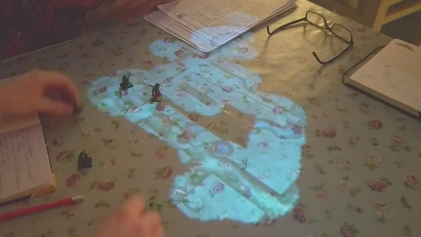 Ross places his miniatures on the map