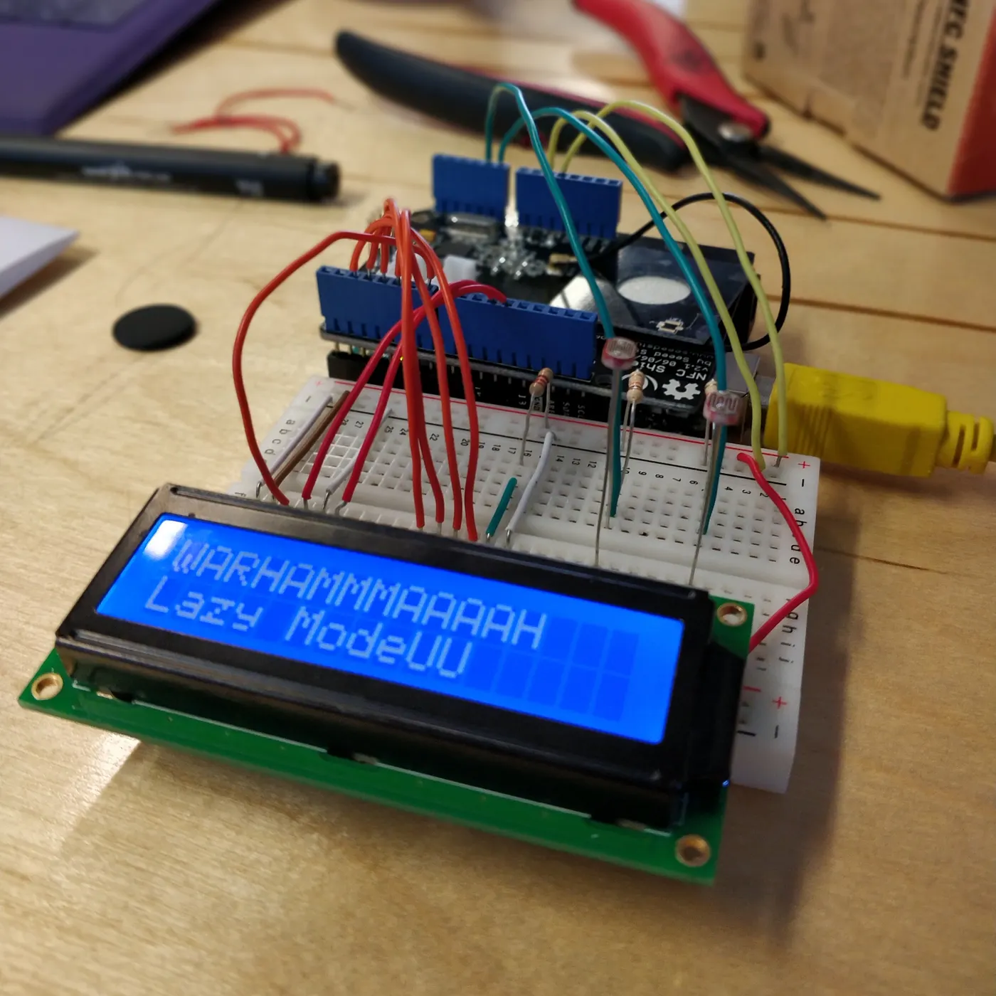 Arduino with LCD screen & NFC shield